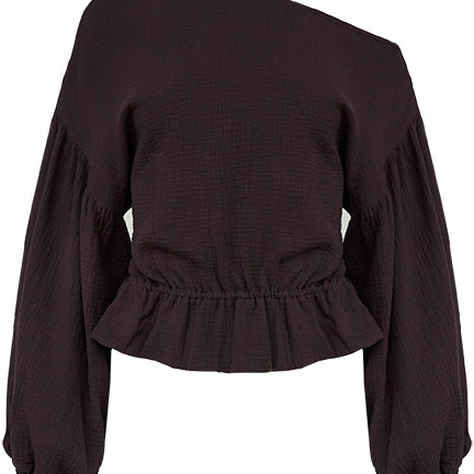 Dominique Healy | Anna Frill Blouse in Espresso | The UNDONE