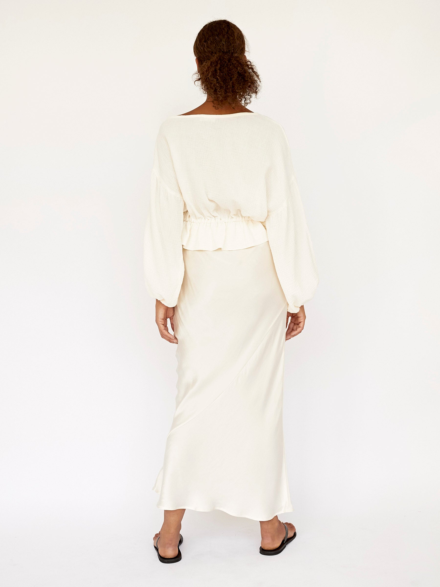 Dominique Healy | Anna Frill Blouse in Ivory | The UNDONE