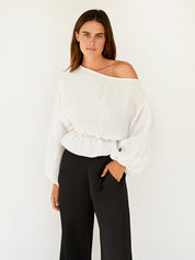 Dominique Healy | Anna Frill Blouse in White | The UNDONE