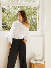 Dominique Healy | Anna Frill Blouse in White | The UNDONE