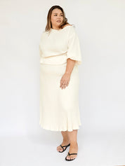 Dominique Healy | Anna Frill Blouse in Ivory | The UNDONE