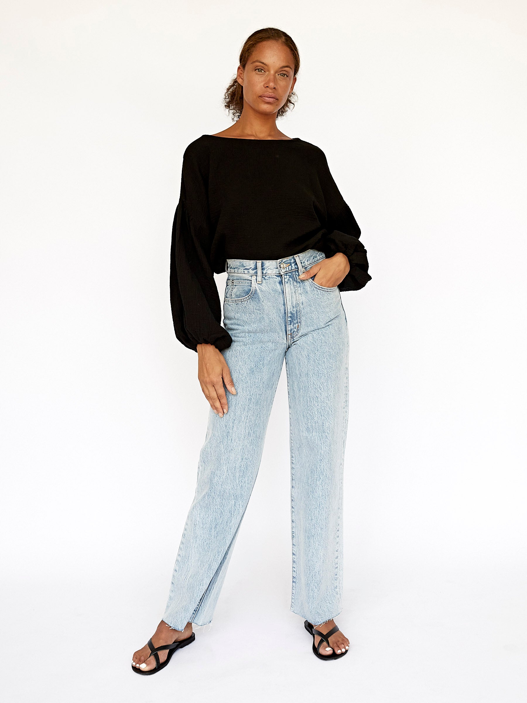 Dominique Healy | Bella Blouse in Black | The UNDONE
