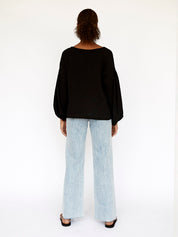 Dominique Healy | Bella Blouse in Black | The UNDONE