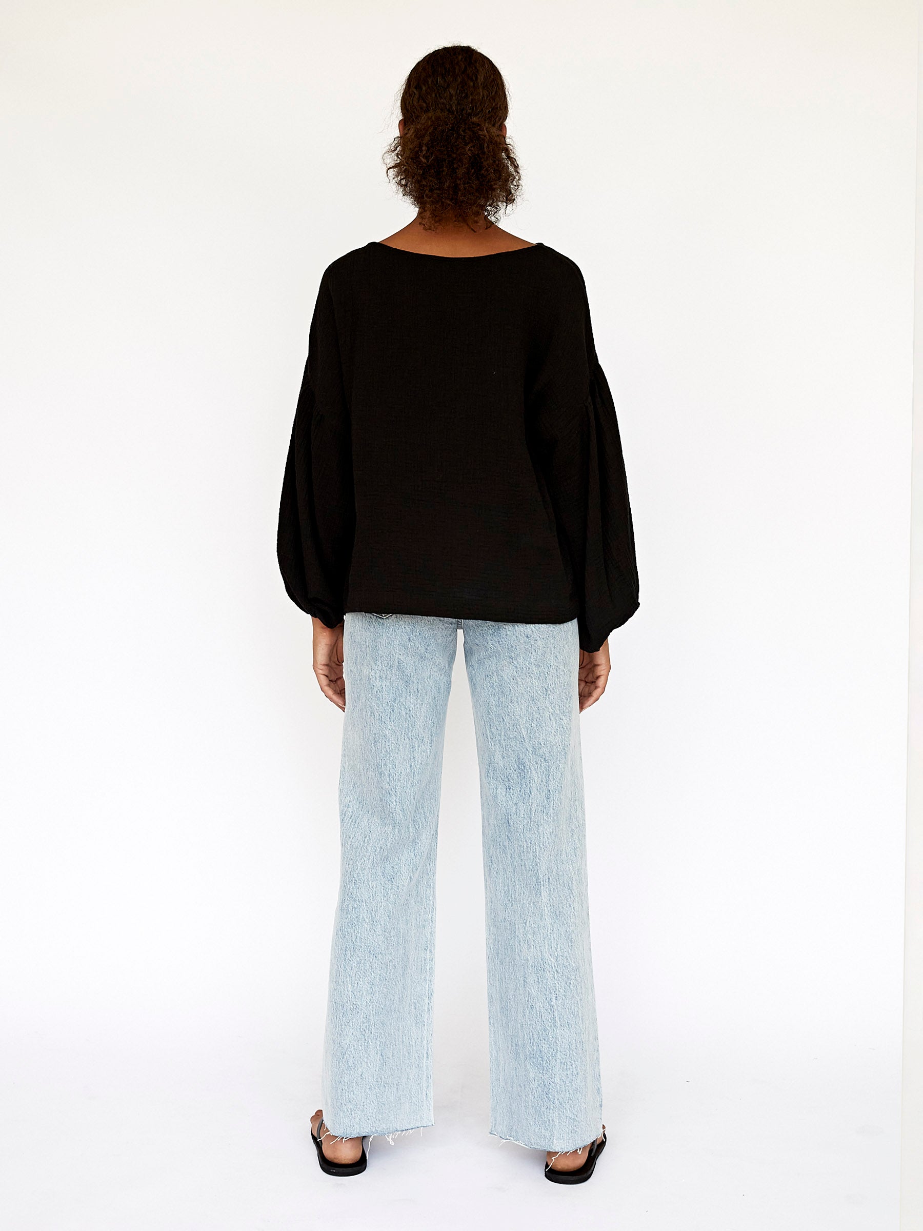 Dominique Healy | Bella Blouse in Black | The UNDONE