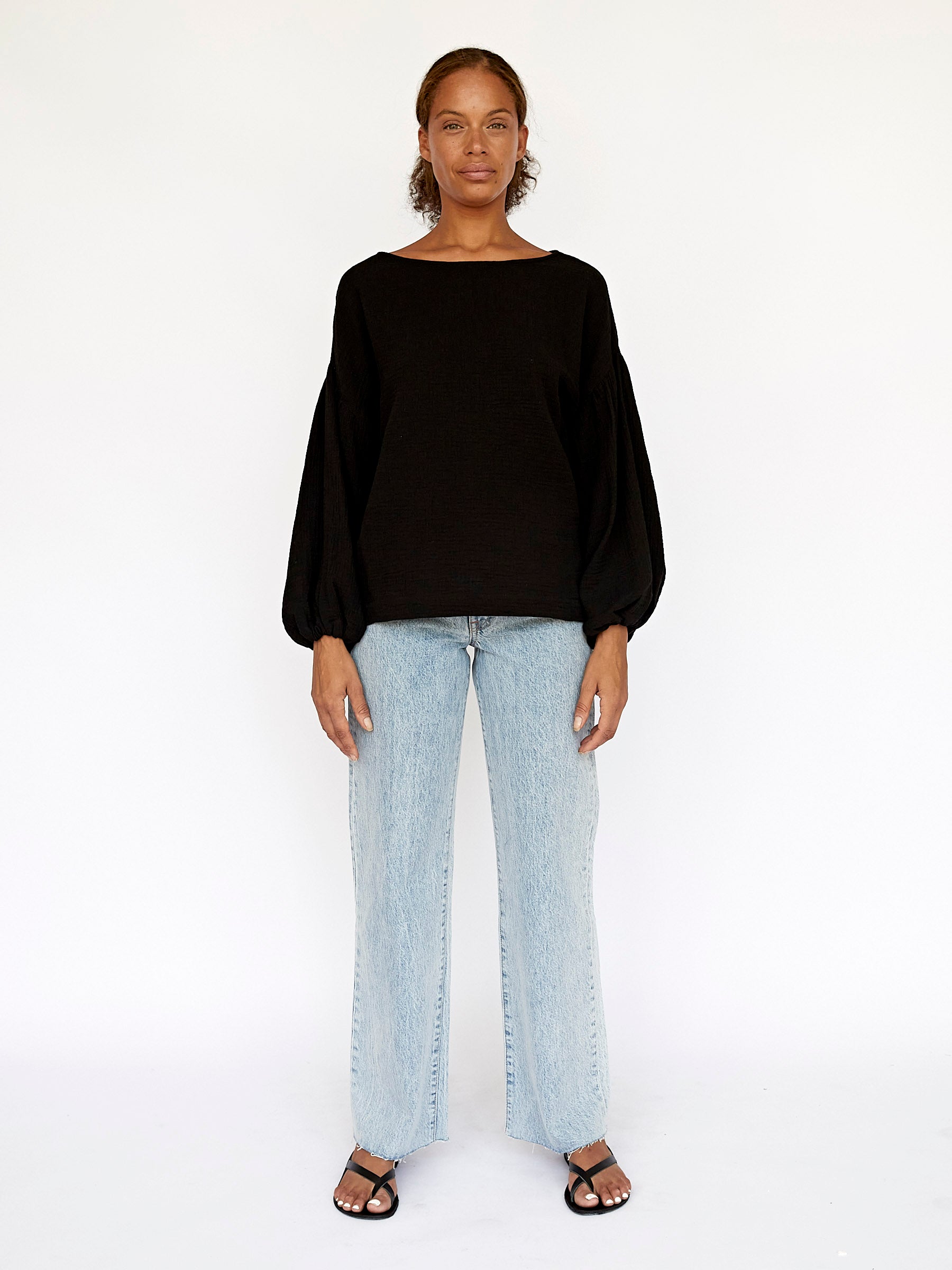 Dominique Healy | Bella Blouse in Black | The UNDONE