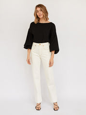 Dominique Healy | Bella Blouse in Black | The UNDONE