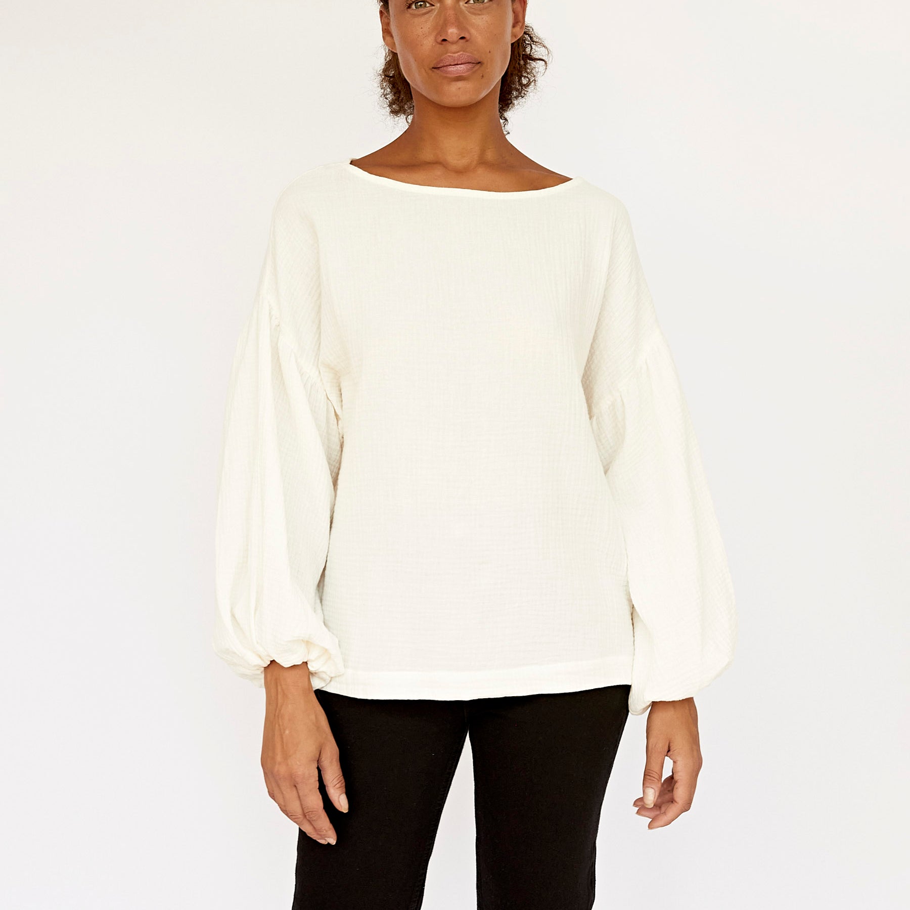Dominique Healy | Bella Blouse in Ivory | The UNDONE