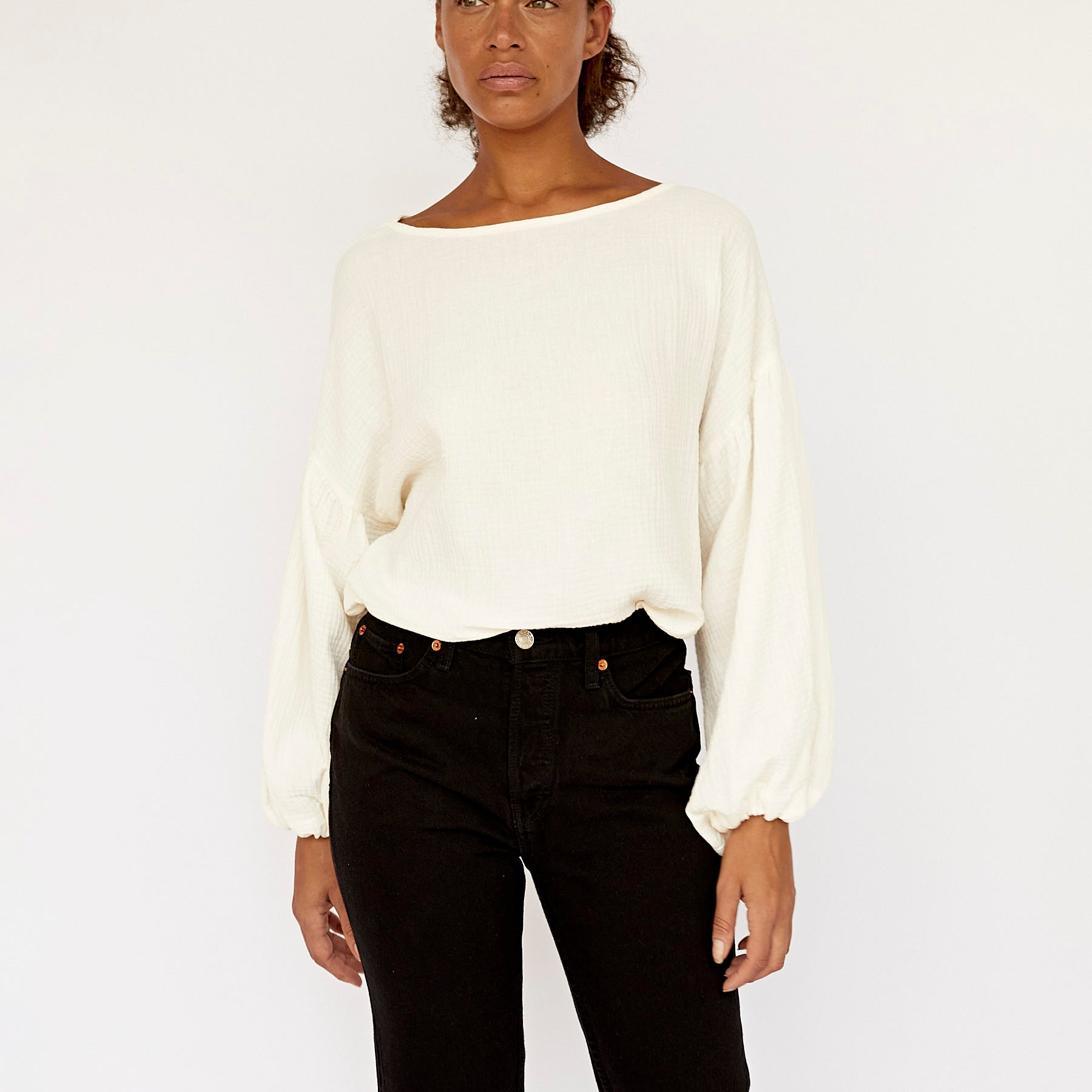 Dominique Healy | Bella Blouse in Cream | The UNDONE