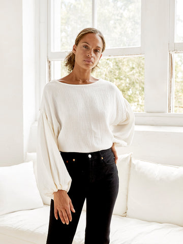 Dominique Healy | Bella Blouse in Ivory | The UNDONE by Dominique Healy