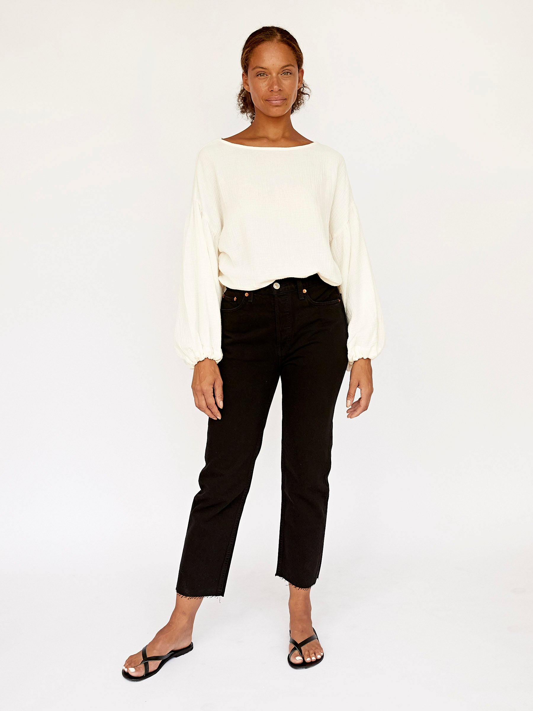 Dominique Healy | Bella Blouse in Cream | The UNDONE