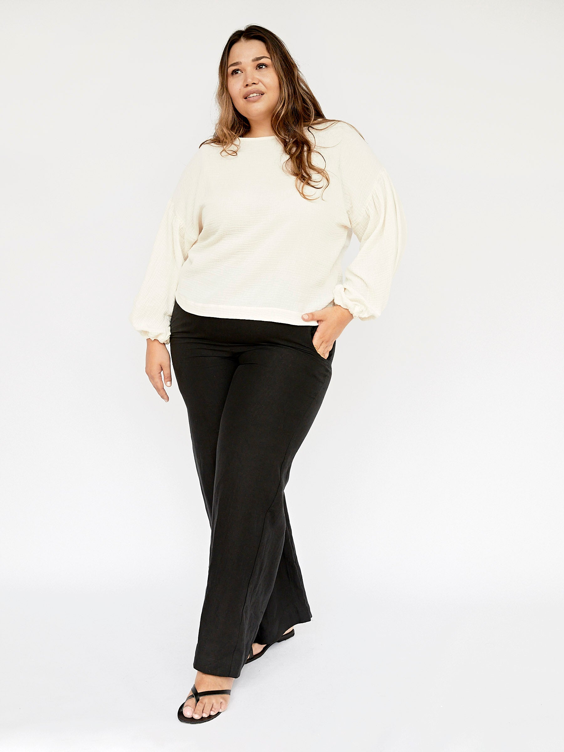 Dominique Healy | Bella Blouse in Ivory | The UNDONE