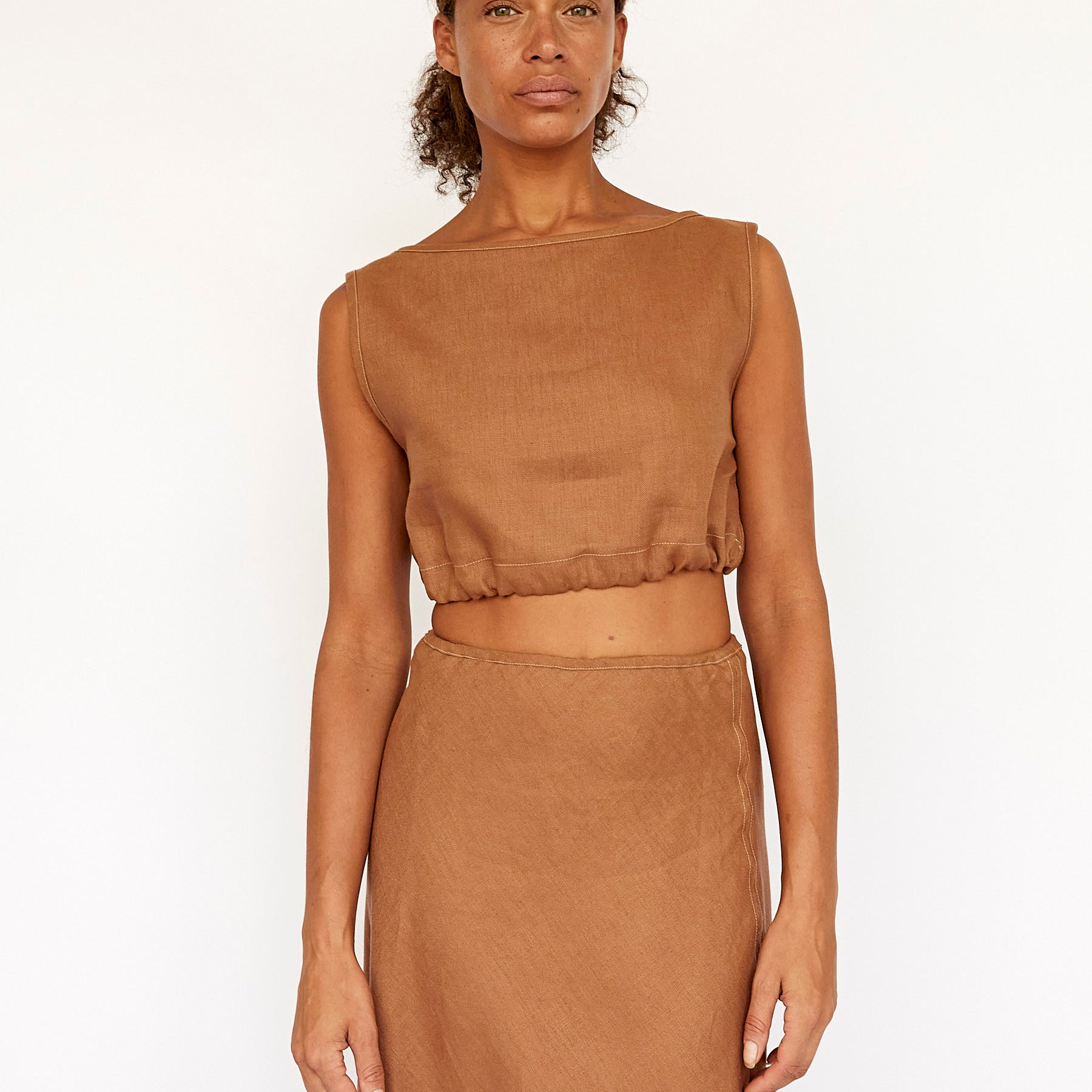 Dominique Healy | Carly Crop in Cognac  | The UNDONE