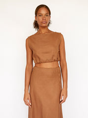 Dominique Healy | Carly Crop in Cognac  | The UNDONE