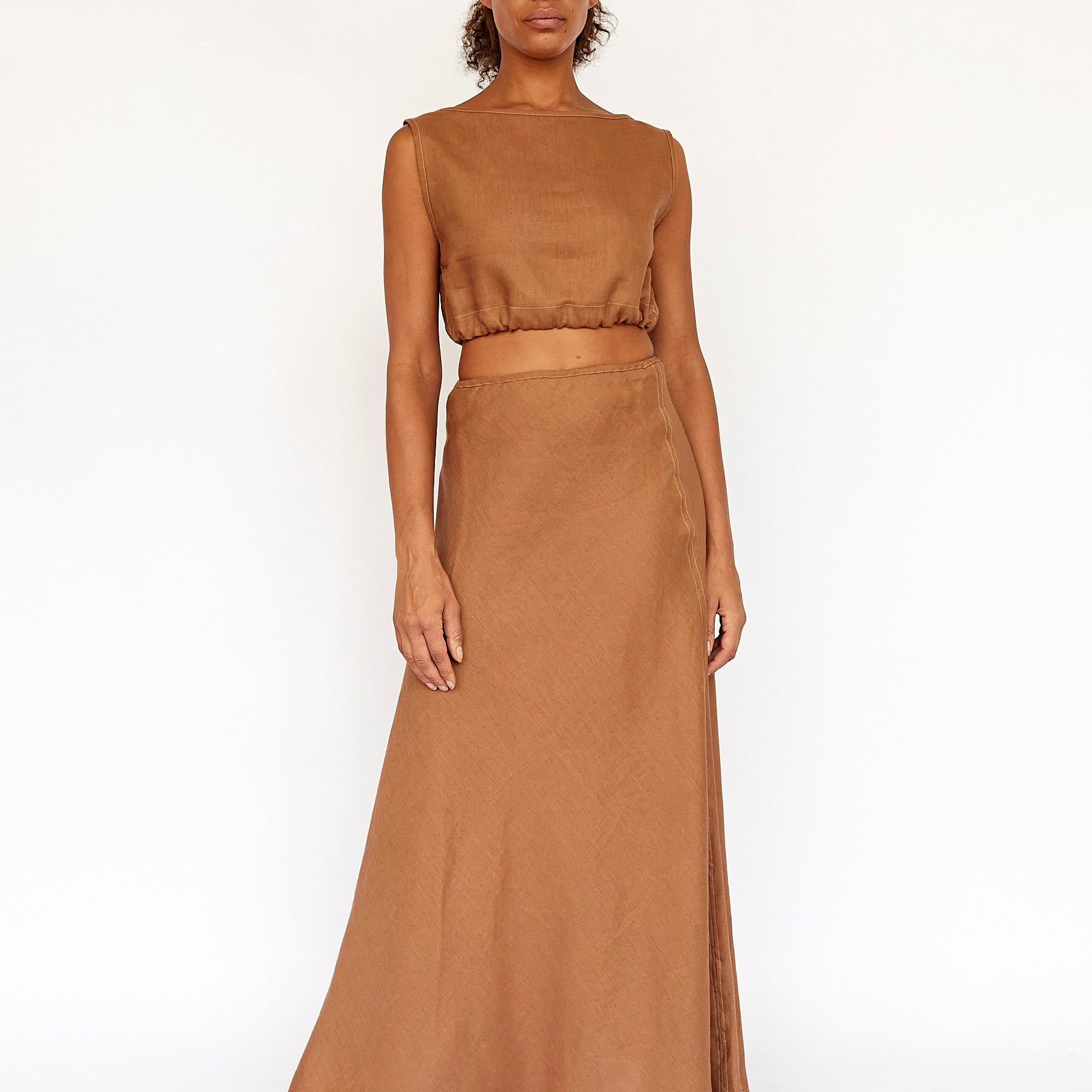 Dominique Healy | Wray Skirt in Cognac | The UNDONE