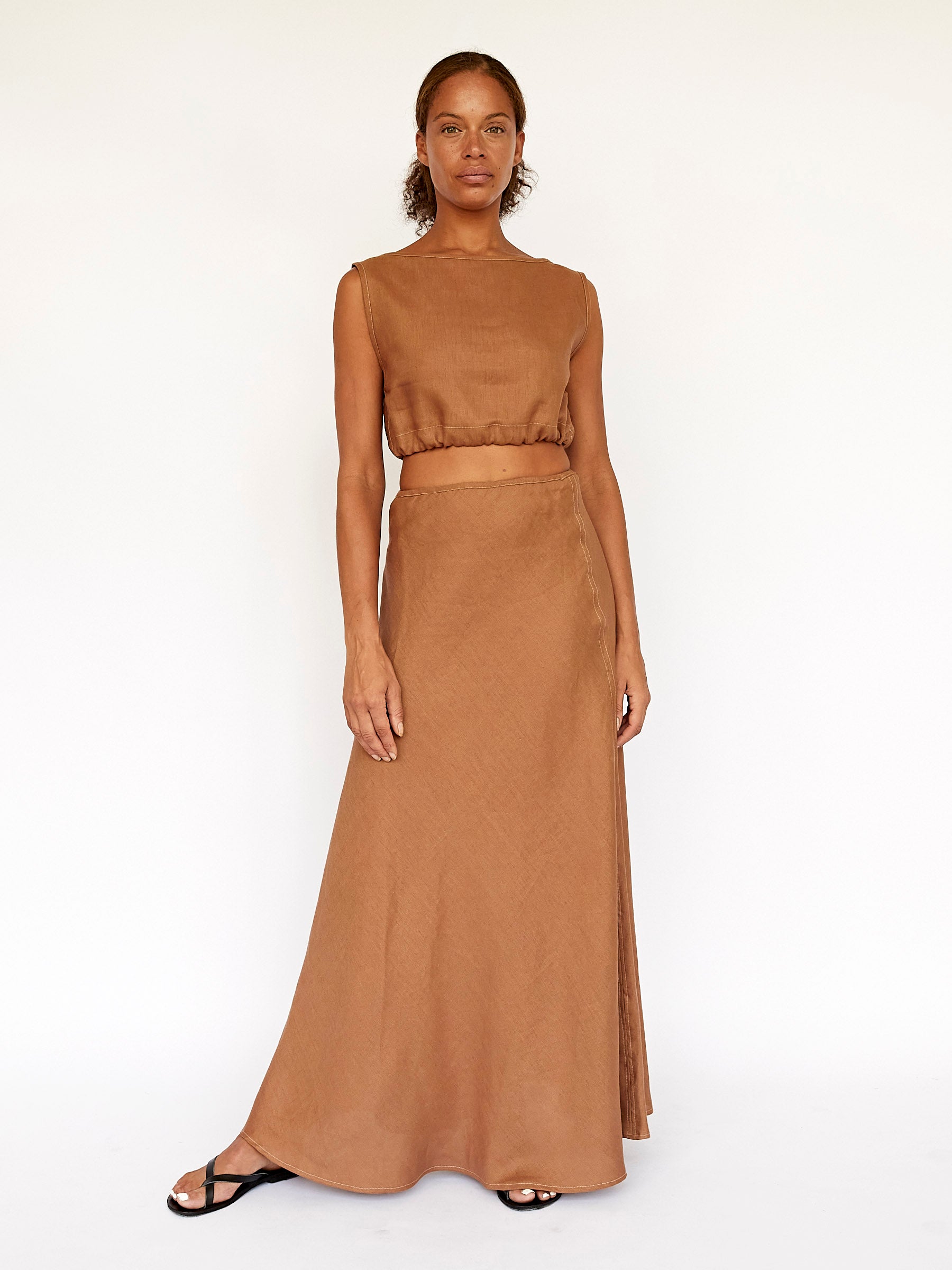 Dominique Healy | Wray Skirt in Cognac | The UNDONE