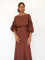 Dominique Healy | Louie Dress in Raisin | The UNDONE
