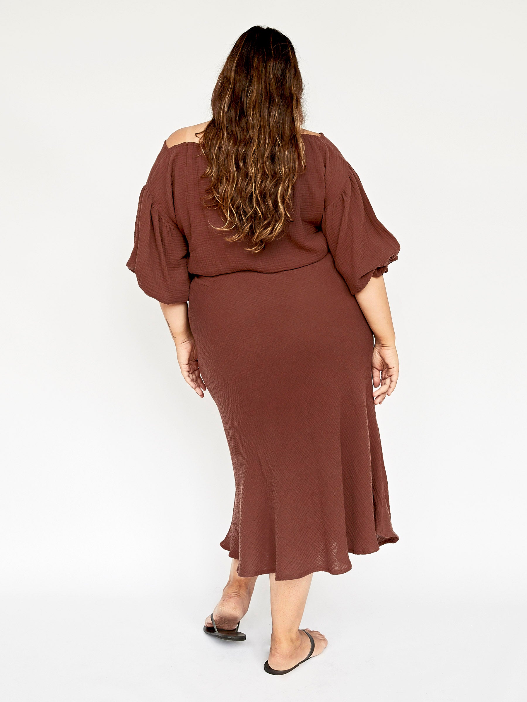 Dominique Healy | Louie Dress in Raisin | The UNDONE