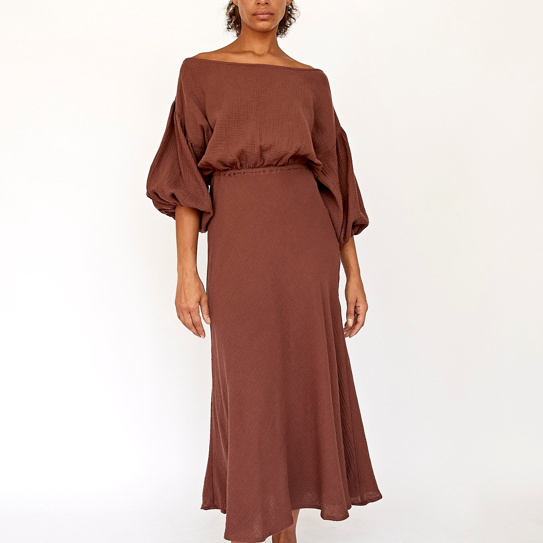 Dominique Healy | Louie Dress in Raisin | The UNDONE