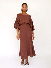 Dominique Healy | Louie Dress in Raisin | The UNDONE