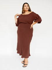 Dominique Healy | Louie Dress in Raisin | The UNDONE