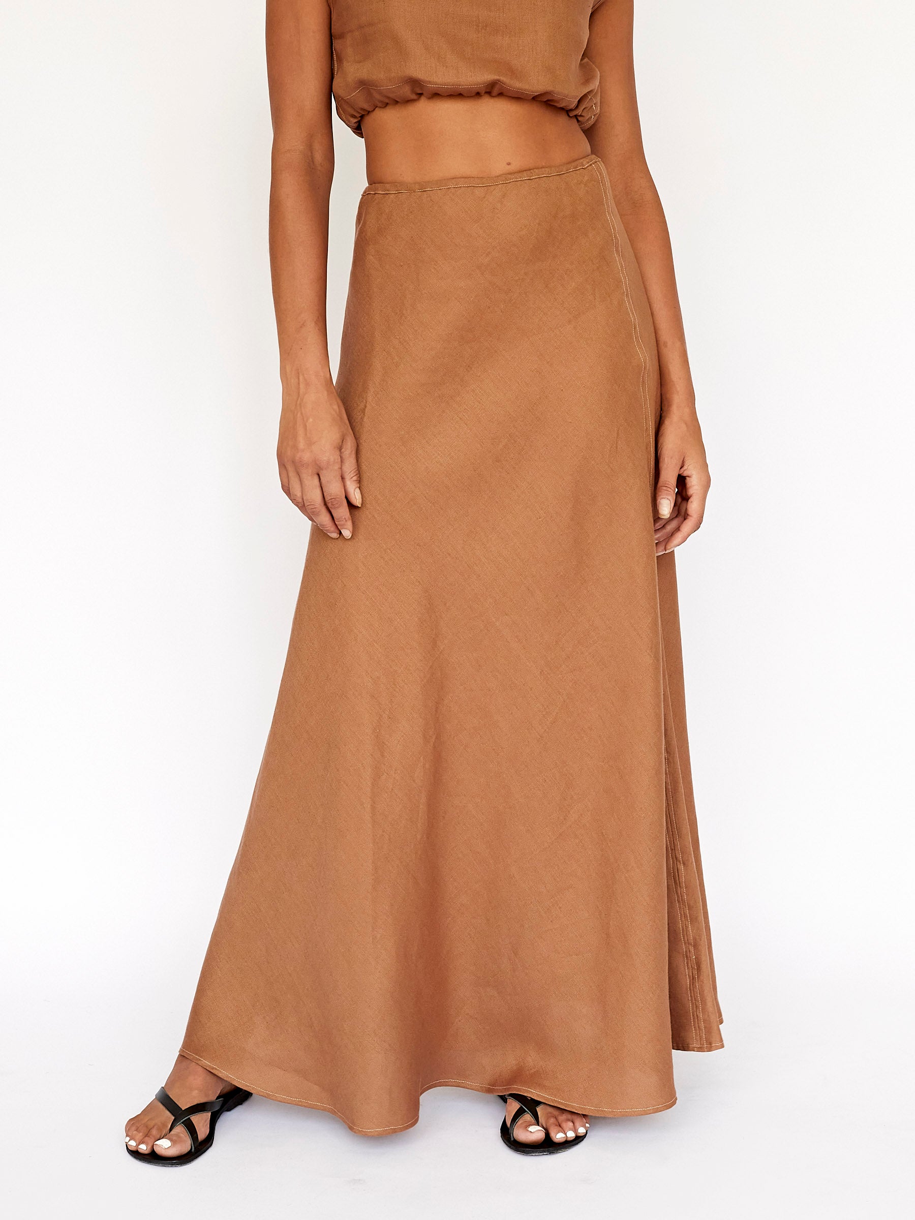 Dominique Healy | Wray Skirt in Cognac | The UNDONE