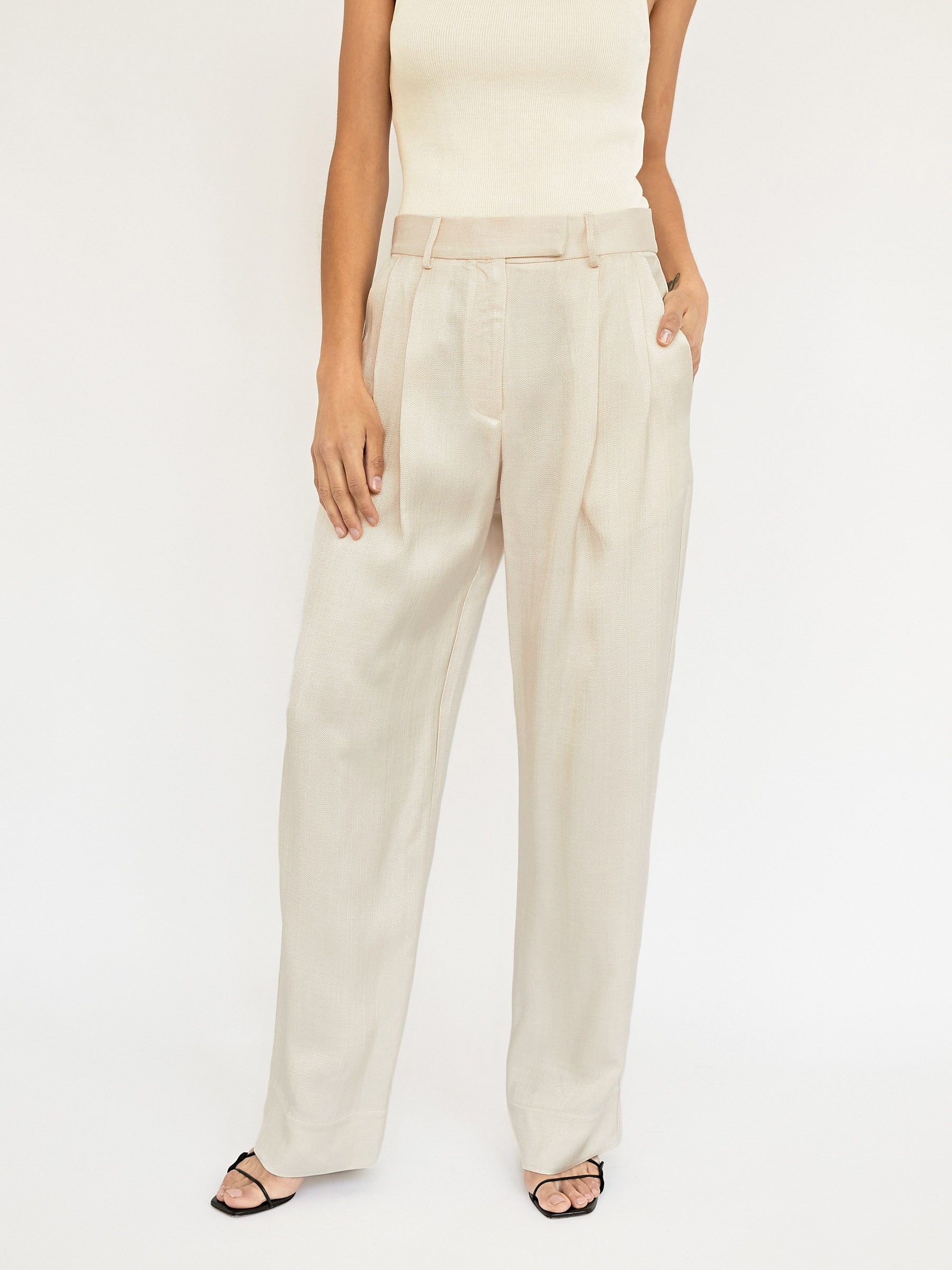 Esse Studios | Crema Twills Tailored Trouser | The UNDONE
