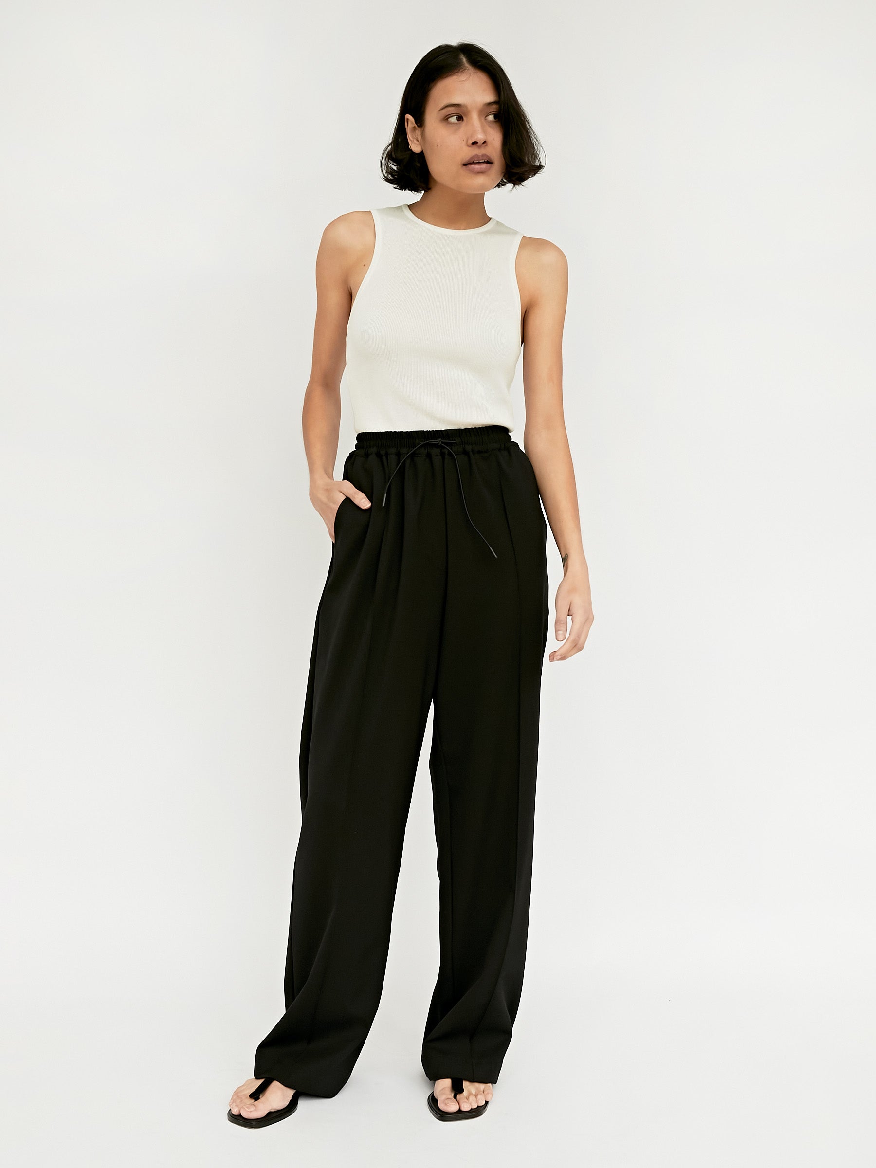 Esse Studios | Black Classico Draw Trouser | The UNDONE