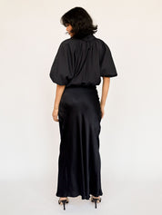 Esse Studios | French Navy Collected Cross Front Blouse | The UNDONE