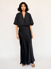 Esse Studios | French Navy Collected Cross Front Blouse | The UNDONE