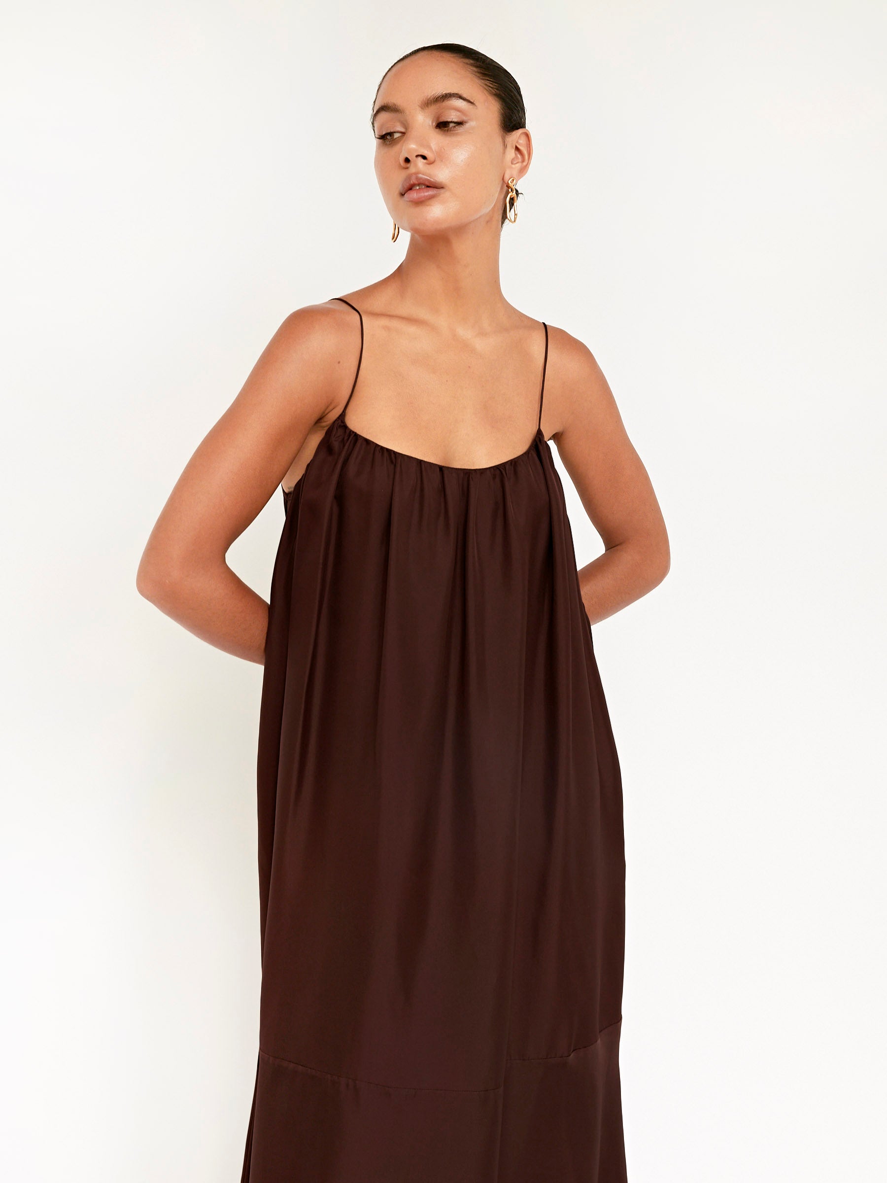 Esse Studios | Gathered Silk Dress | The UNDONE