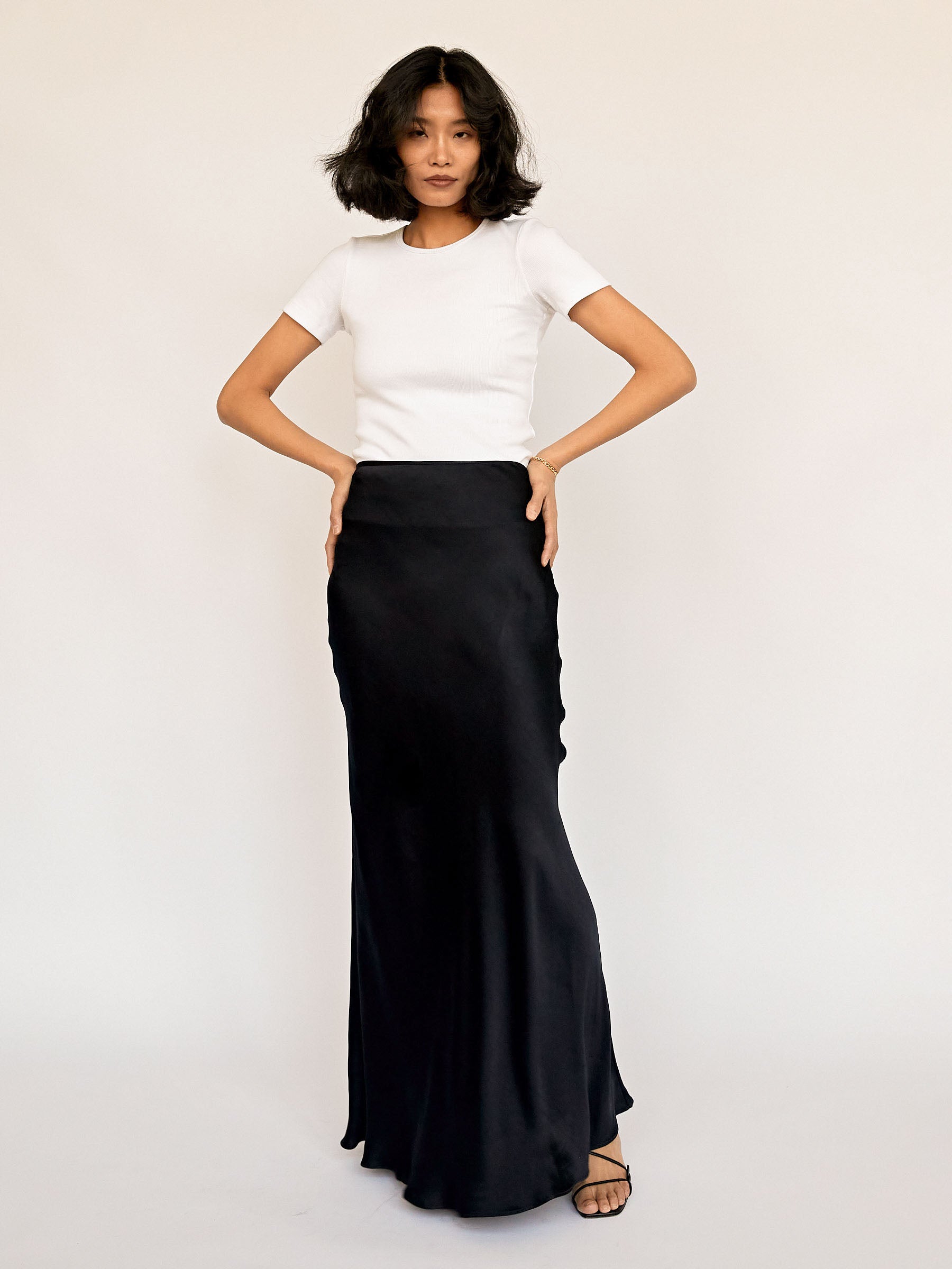 Esse Studios | French Navy Opia Bias Skirt | The UNDONE