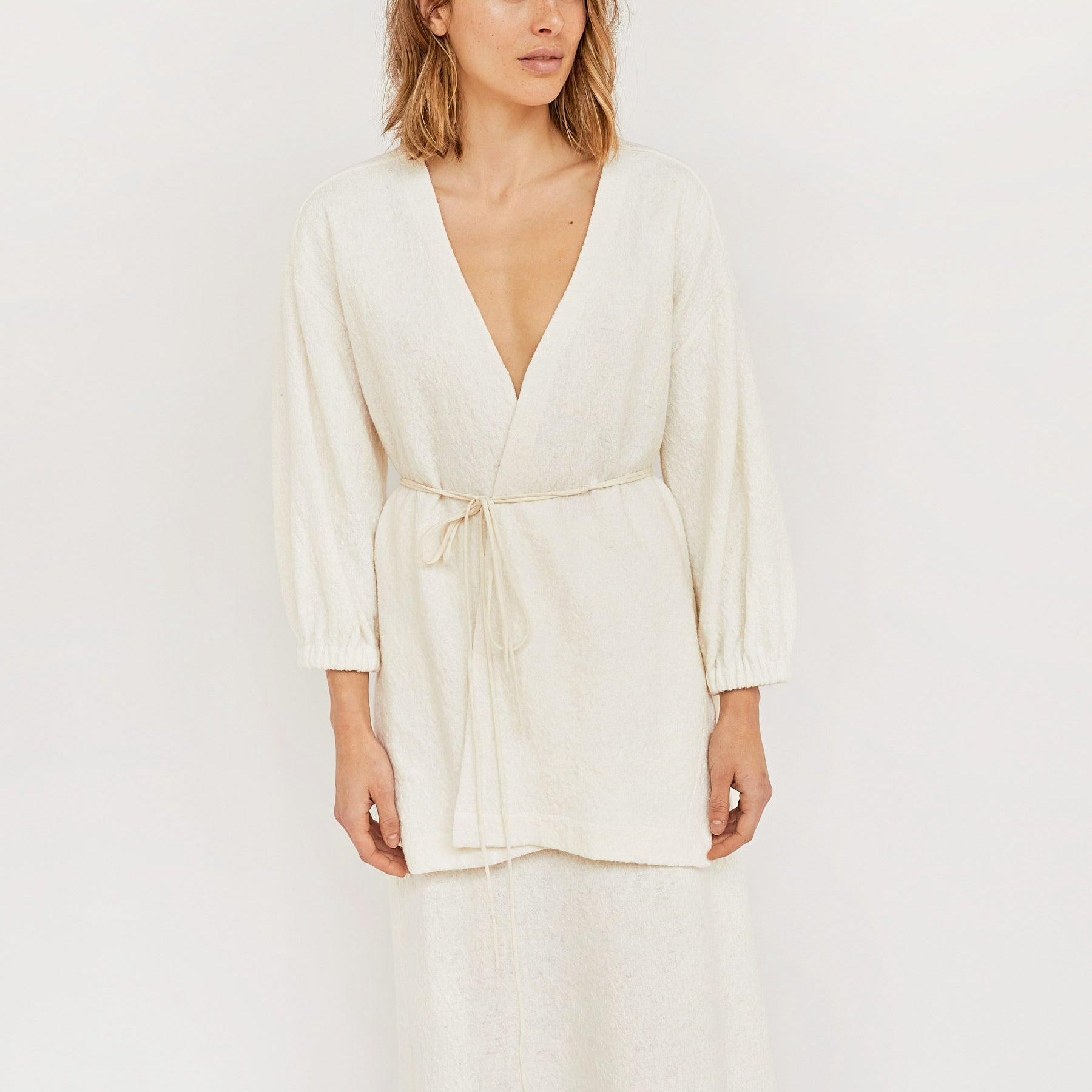 Esse Studios | Cream Pila Wrap Top | The UNDONE