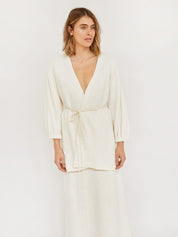 Esse Studios | Cream Pila Wrap Top | The UNDONE