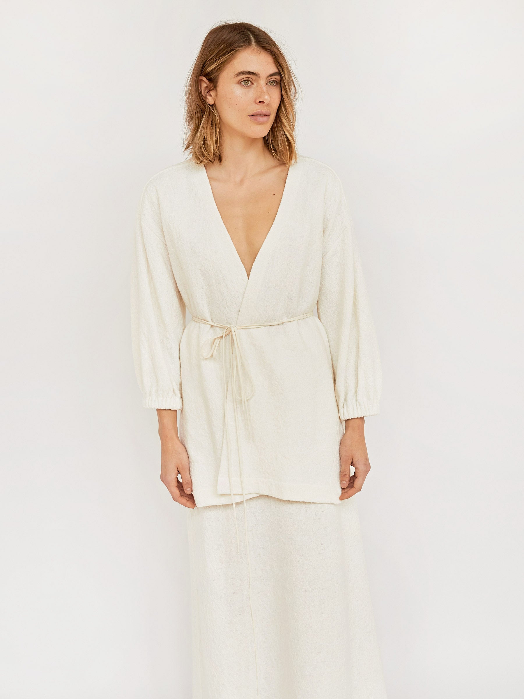 Esse Studios | Cream Pila Wrap Top | The UNDONE