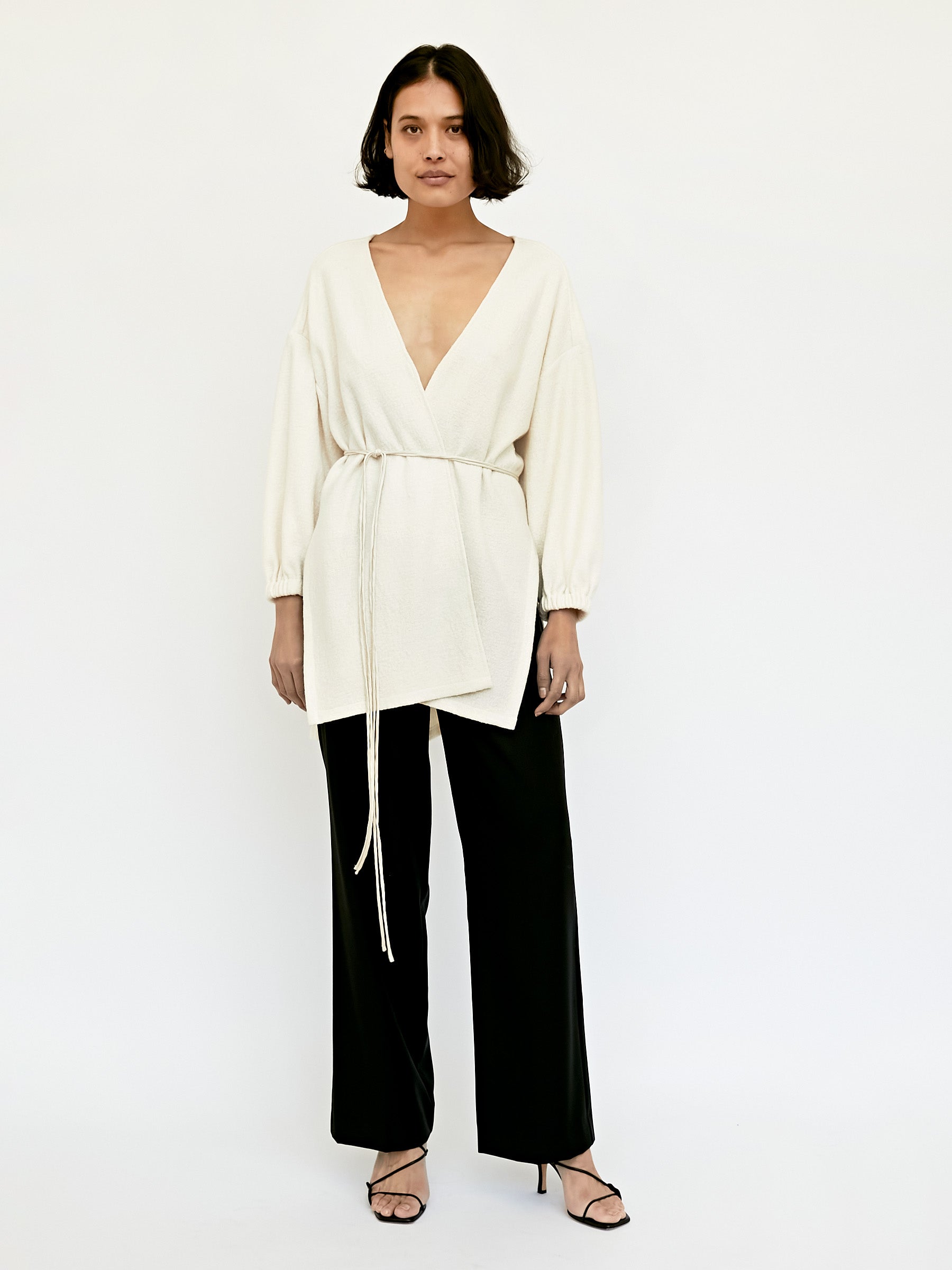 Esse Studios | Cream Pila Wrap Top | The UNDONE