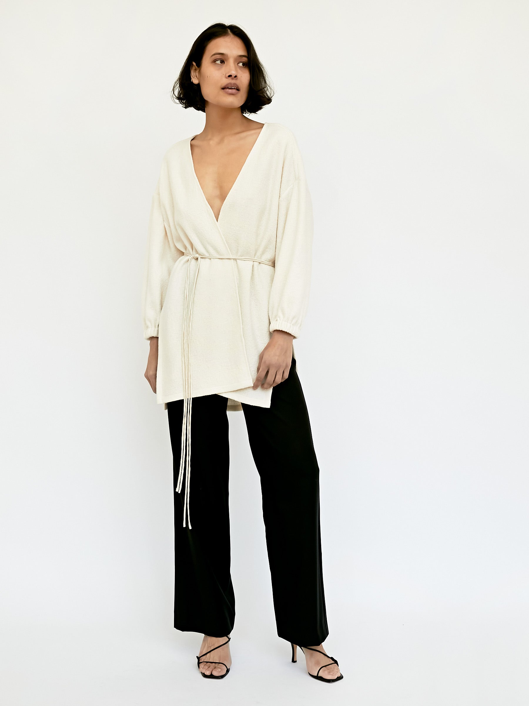 Esse Studios | Cream Pila Wrap Top | The UNDONE