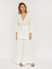 Esse Studios | Cream Pila Wrap Top | The UNDONE