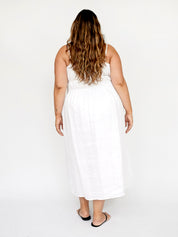 Faithfull The Brand | Francesca Midi Dress in White | The UNDONE