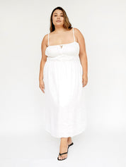 Faithfull The Brand | Francesca Midi Dress in White | The UNDONE