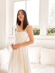 Faithfull The Brand | Francesca Midi Dress in White | The UNDONE