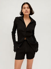 Hyde & Stone | Anastasia Shirt in Black | The UNDONE