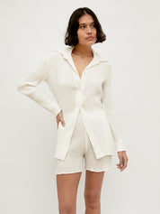 Hyde & Stone | Anastasia Shirt in White | The UNDONE
