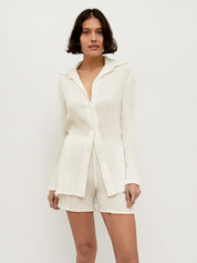 Hyde & Stone | Anastasia Shirt in White | The UNDONE