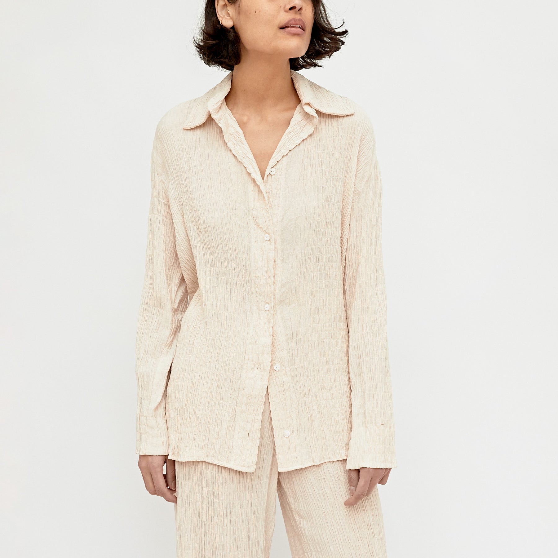 Hyde & Stone | Anastasia Shirt in Cream | The UNDONE