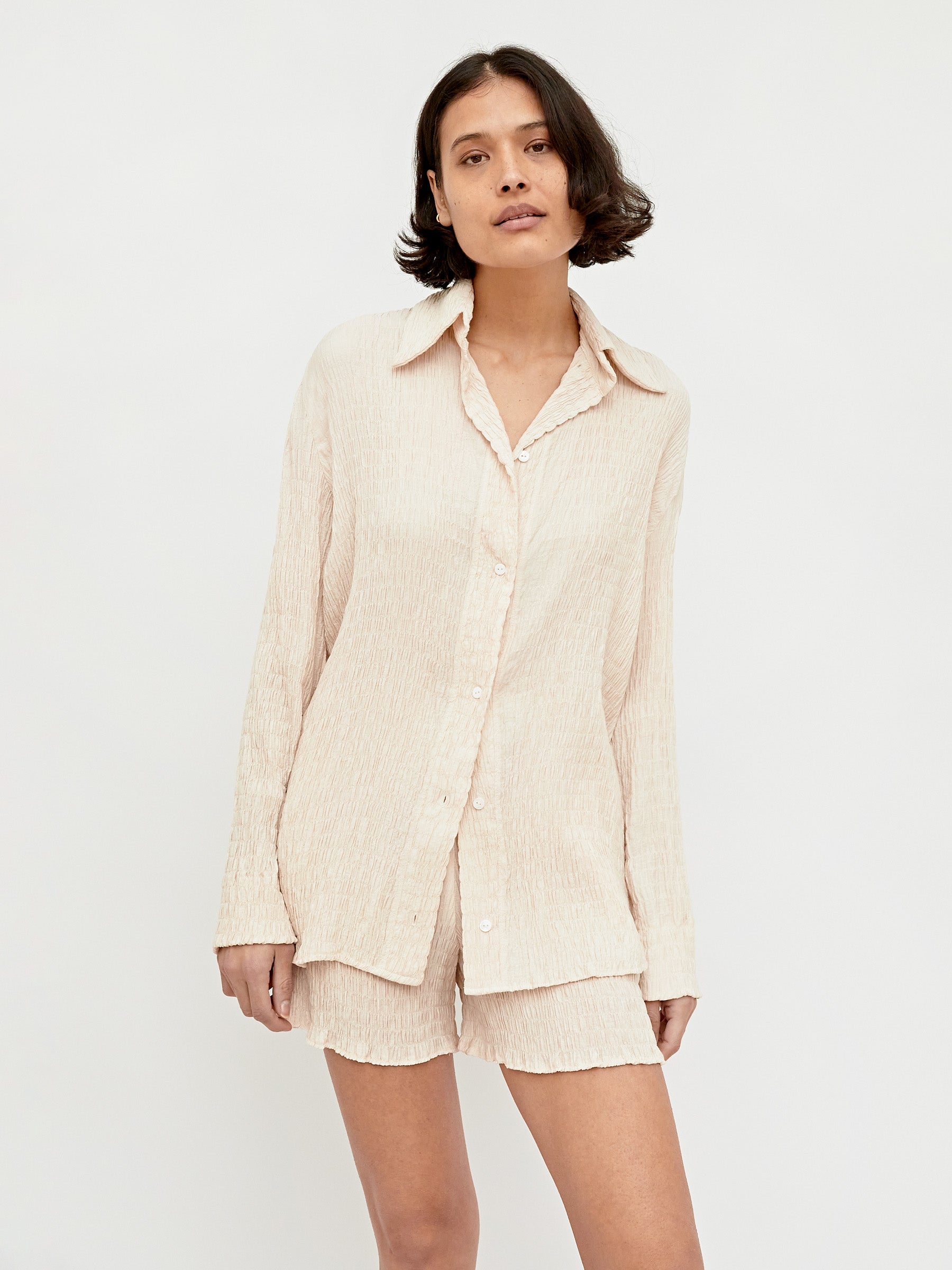 Hyde & Stone | Anastasia Shirt in Cream | The UNDONE