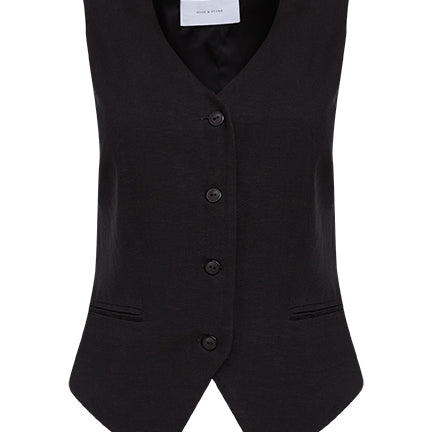 Hyde & Stone | Bonita Vest in Black | The UNDONE