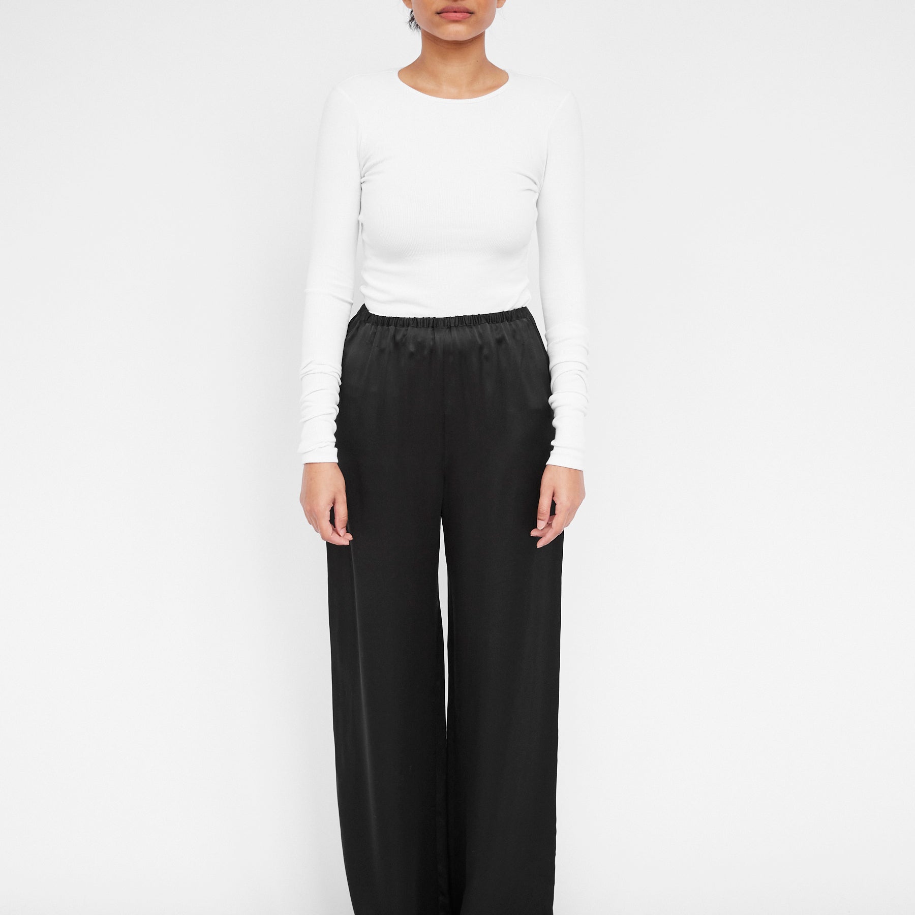 Hyde & Stone | Silk Pant in Black | The UNDONE