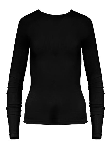 Hyde & Stone | Rib Long Sleeve in Black | The UNDONE