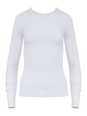 Hyde & Stone | Rib Long Sleeve in White | The UNDONE