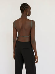 St. Agni | Square Neck Top in Castor Grey | The UNDONE
